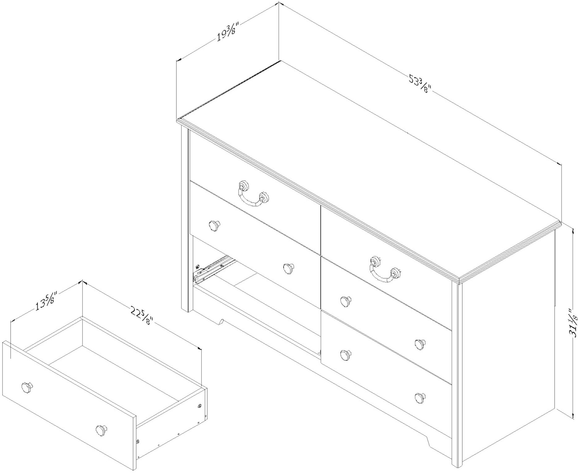 12705 Coastal Contemporary Blue Dresser - Navali-5