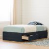 12710 Contemporary Blue Twin Storage Platform Bed - Navali