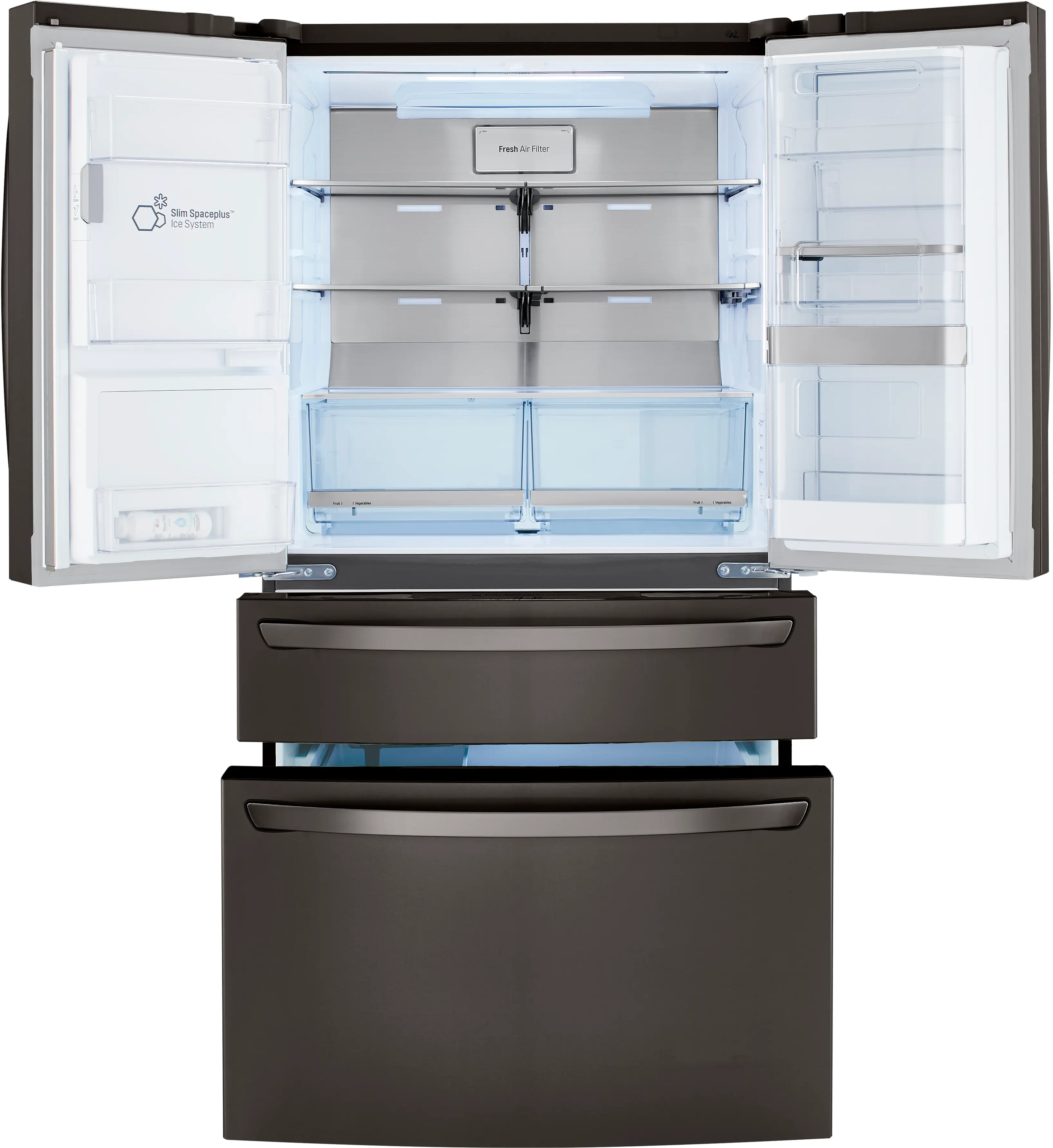 LRMDS3006D LG 29.5 cu ft French Door in Door Refrigerator - Black Stainless Steel-2