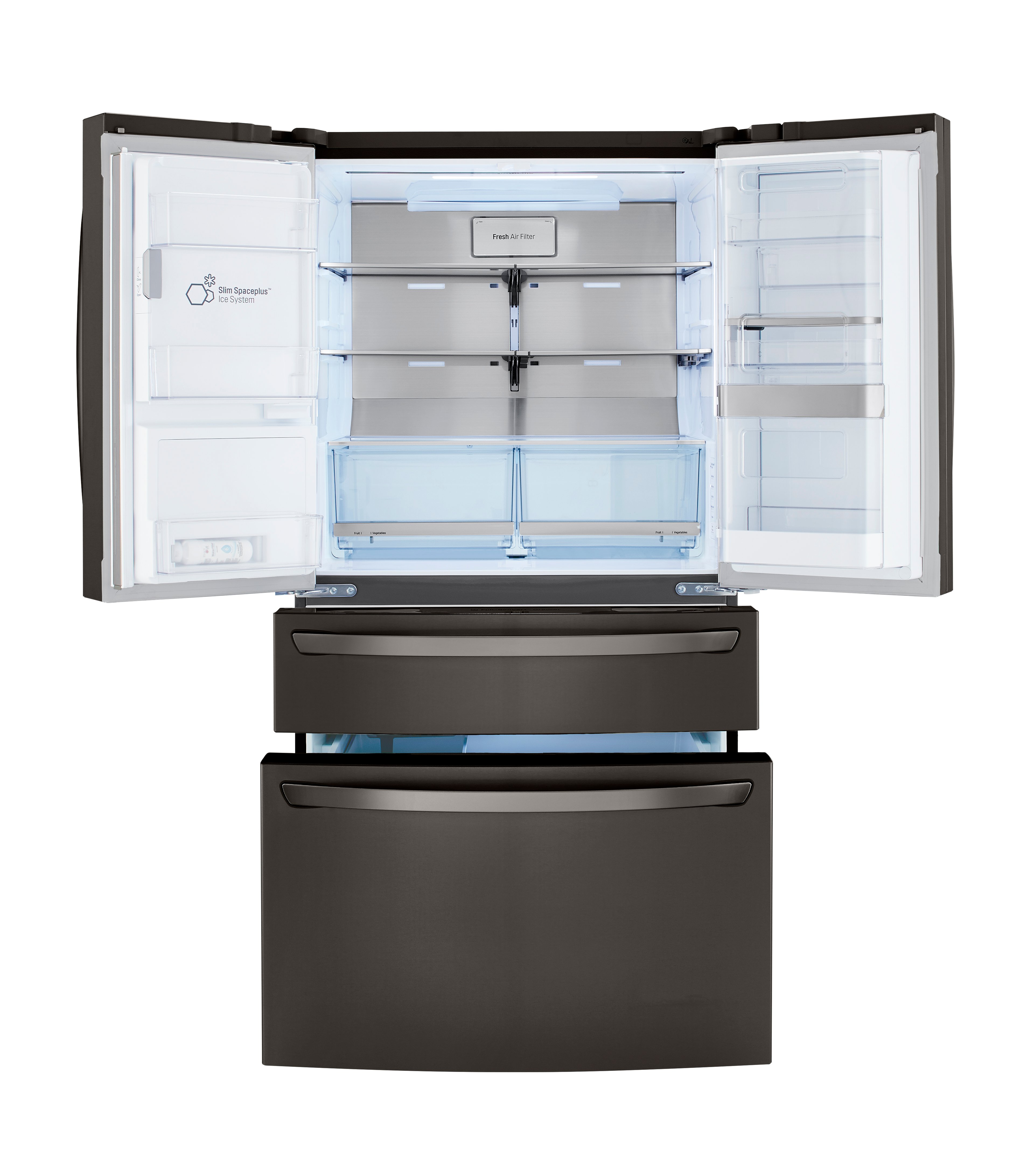 LRMDS3006D LG 29.5 cu ft French Door in Door Smart Refrigerator with Craft Ice - 36 W Black Stainless Steel-2
