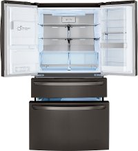 LRMDS3006D LG 36 Inch French Door in Door Smart Refrigerator with Craft Ice - 29.5 cu. ft., Black Stainless Steel-2