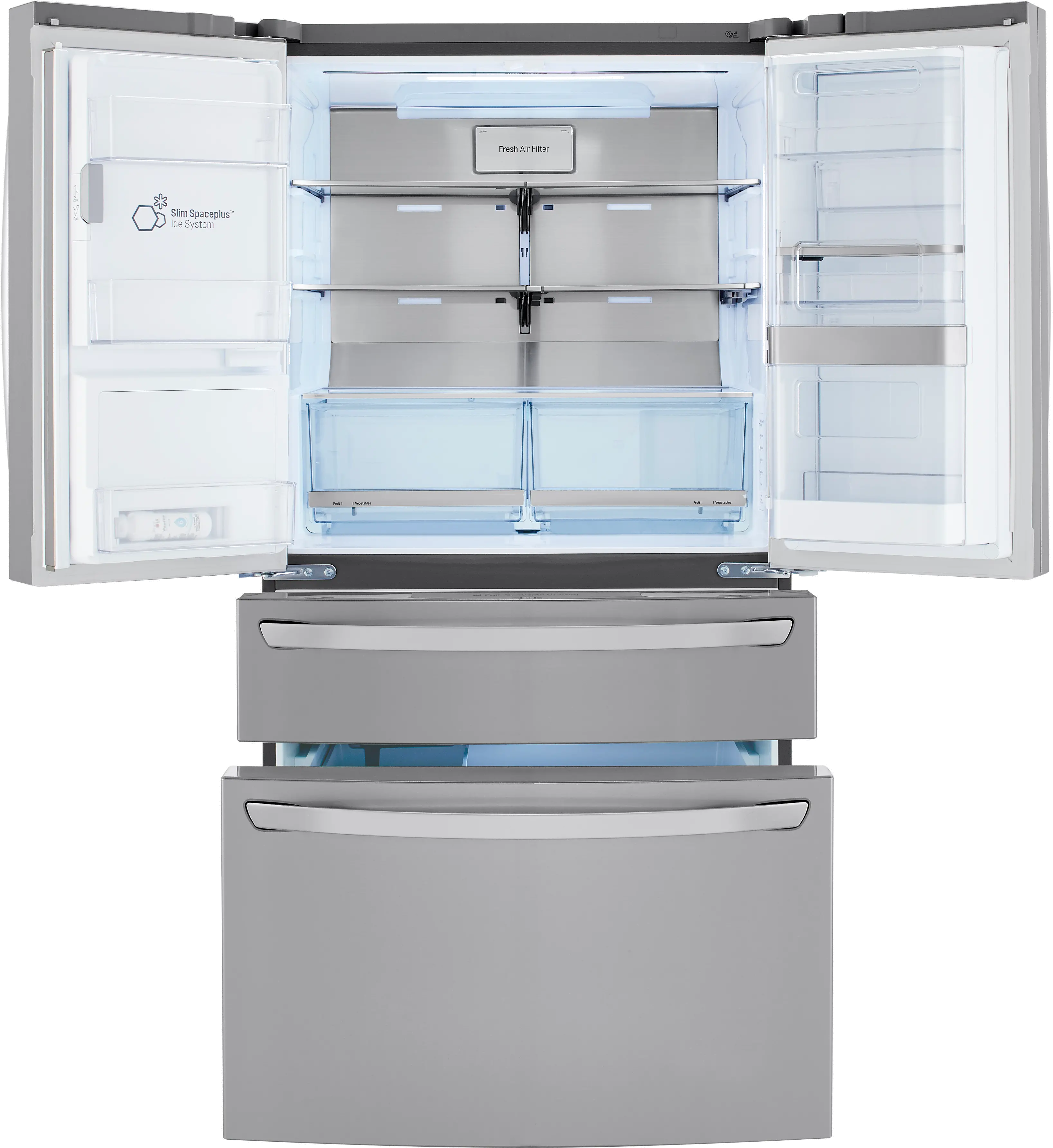 LRMDC2306S LG 22.5 cu ft French Door in Door Refrigerator - Counter Depth Stainless Steel-2