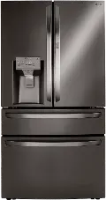 LRMDC2306D LG 22.5 cu ft French Door in Door Refrigerator - Counter Depth Black Stainless Steel