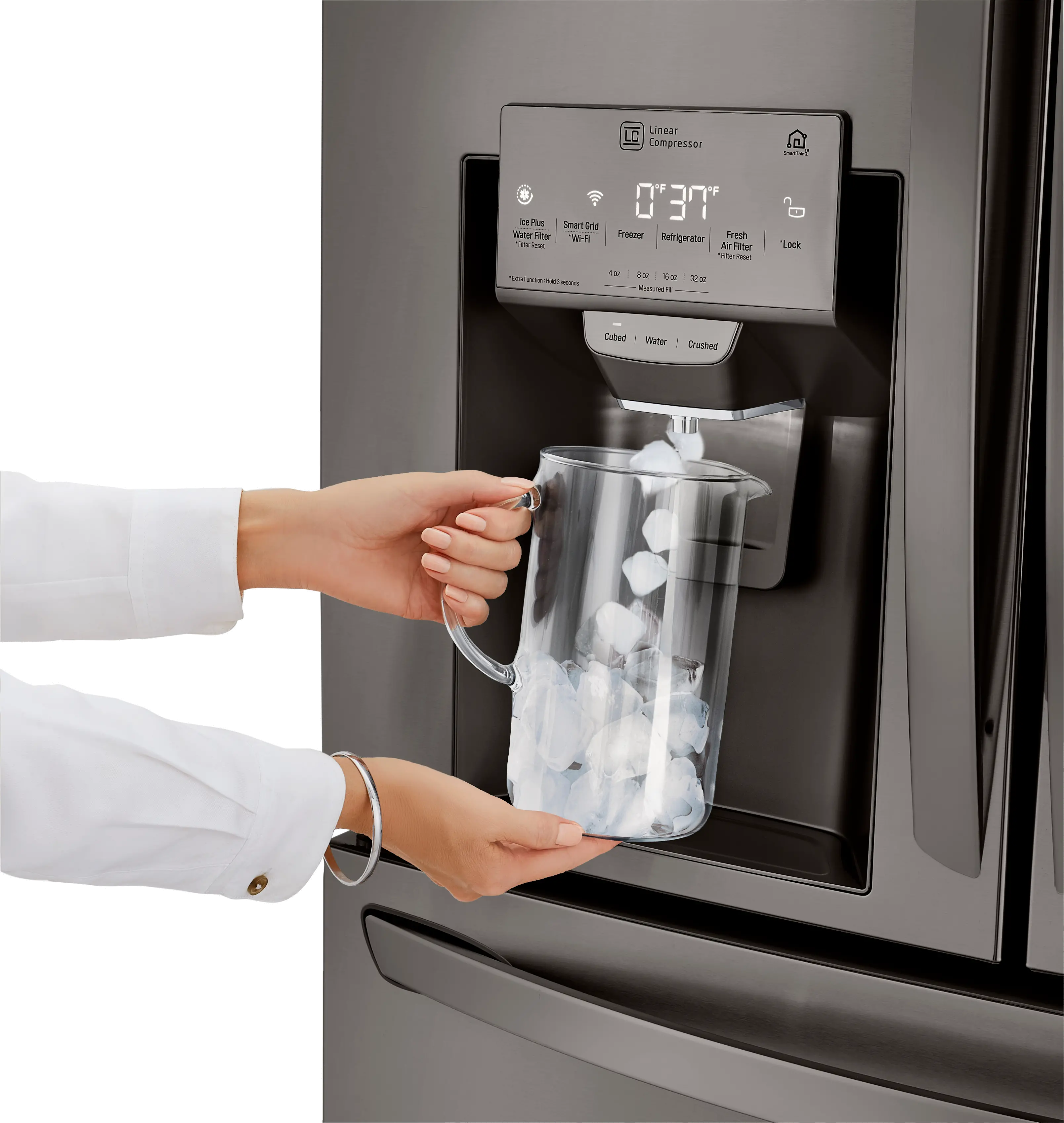 LRMDC2306D LG 22.5 cu ft French Door in Door Refrigerator - Counter Depth Black Stainless Steel-6
