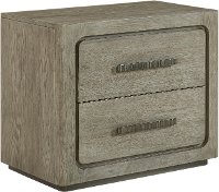 Modern Gray Oak Nightstand - Vancouver