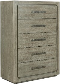Modern Gray Oak Chest of Drawers - Vancouver