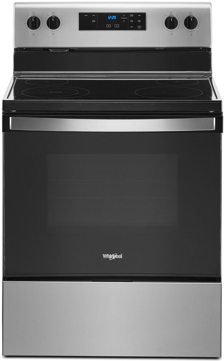 WFE320M0JS Whirlpool 30 Inch Electric Range - 5.3 cu. ft., Stainless Steel-1