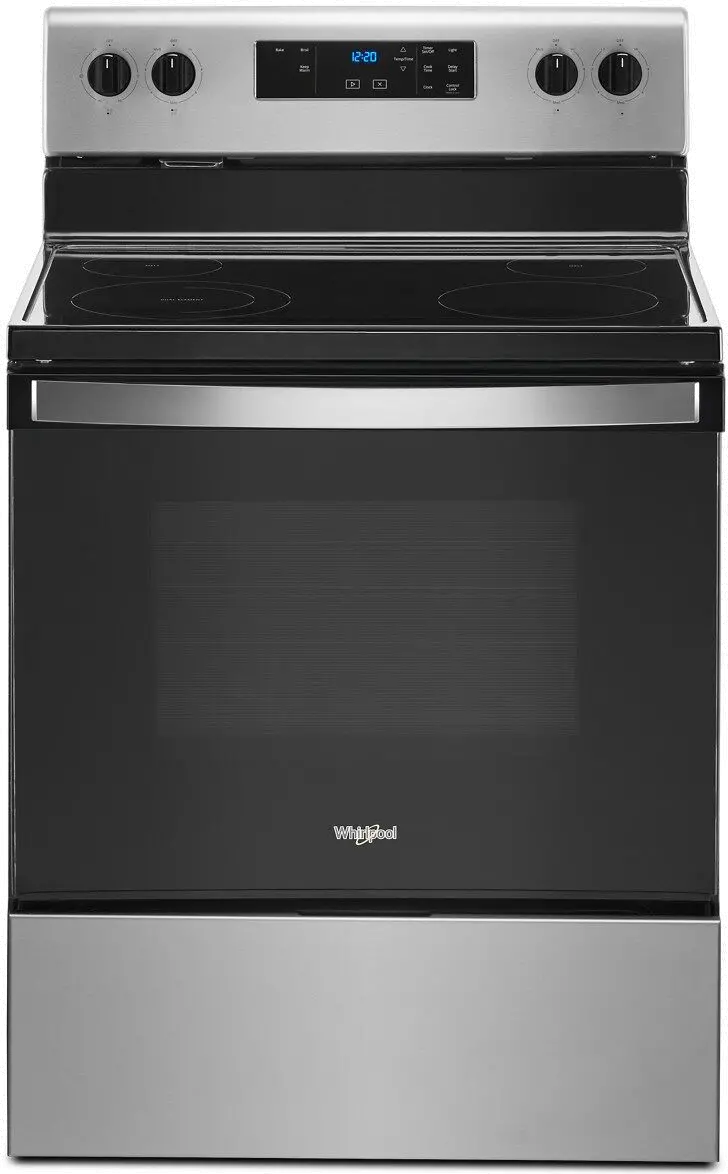 WFE320M0JS Whirlpool 30 Inch Electric Range - 5.3 cu. ft., Stainless Steel-1