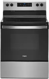 WFE320M0JS Whirlpool 30 Inch Electric Range - 5.3 cu. ft., Stainless Steel