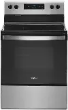 WFE320M0JS Whirlpool 5.3 cu ft Electric Range - Stainless Steel