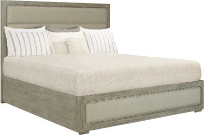 Modern Gray Oak Queen Platform Bed - Vancouver