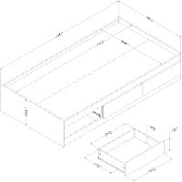 12715 Contemporary Seaside Pine Twin Storage Platform Bed - Navali-8