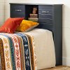 12722 Rustic Blue Twin Bookcase Headboard - Asten