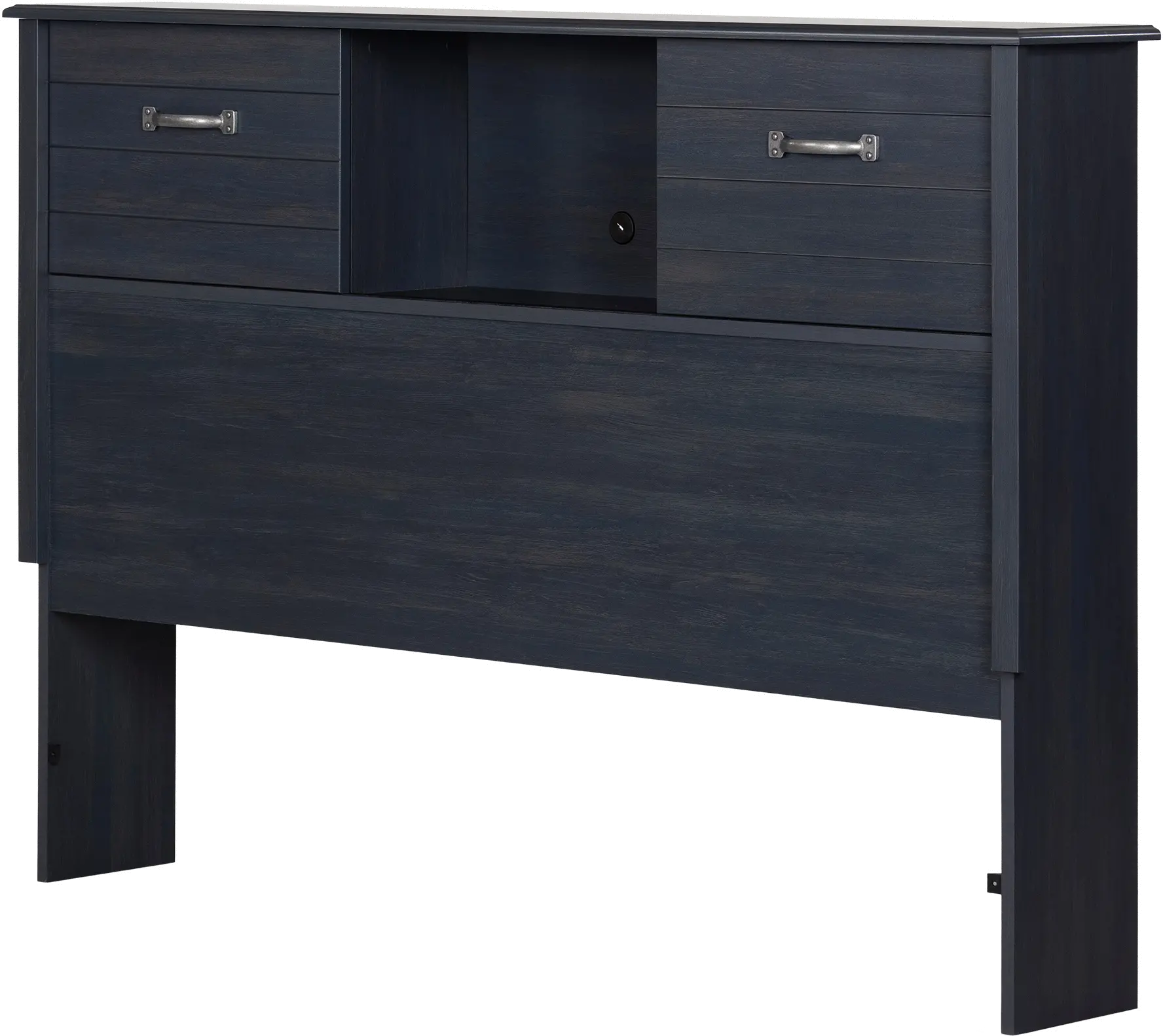 12727 Rustic Blue Full Bookcase Headboard - Asten-2