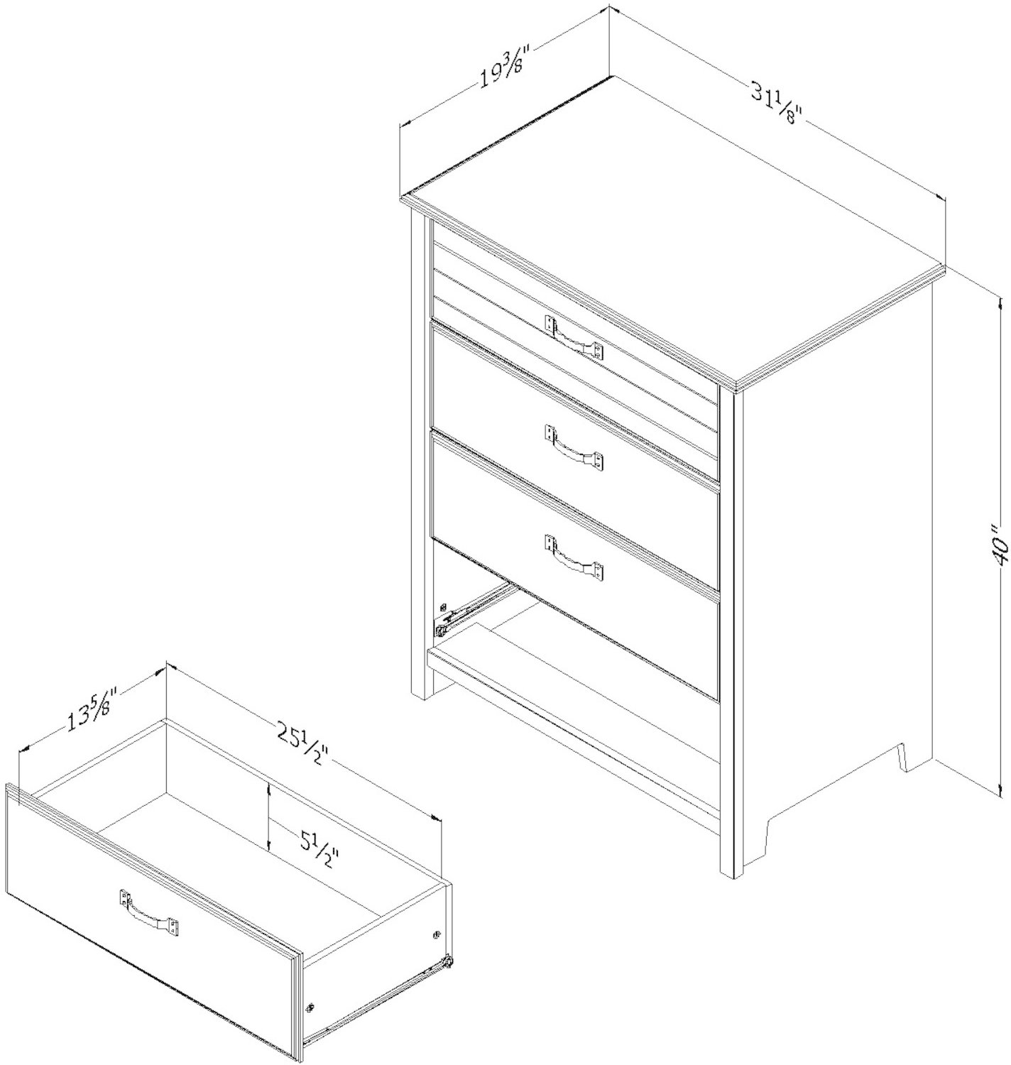 12731 Contemporary Fall Oak Chest of Drawers - Asten-8