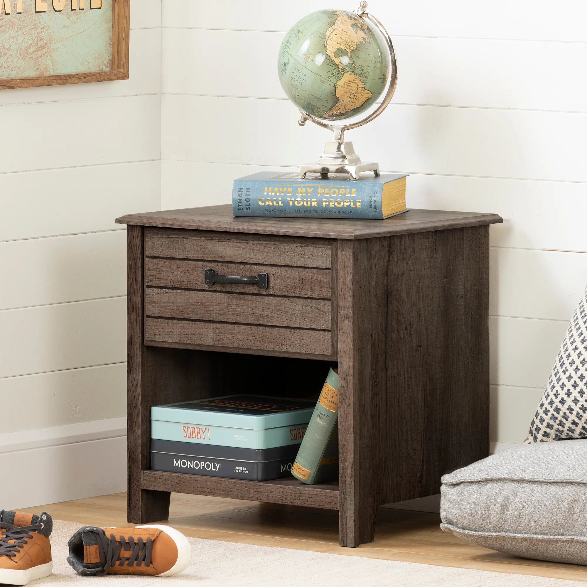 12732 Contemporary Fall Oak Nightstand - Asten-1