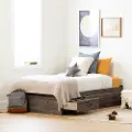12733 Asten Contemporary Fall Oak Twin Storage Platform Bed - South Shore