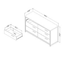 12744 Modern Natural Walnut Dresser - Lensky-4
