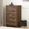 12745 Modern Natural Walnut Chest of Drawers - South Shore