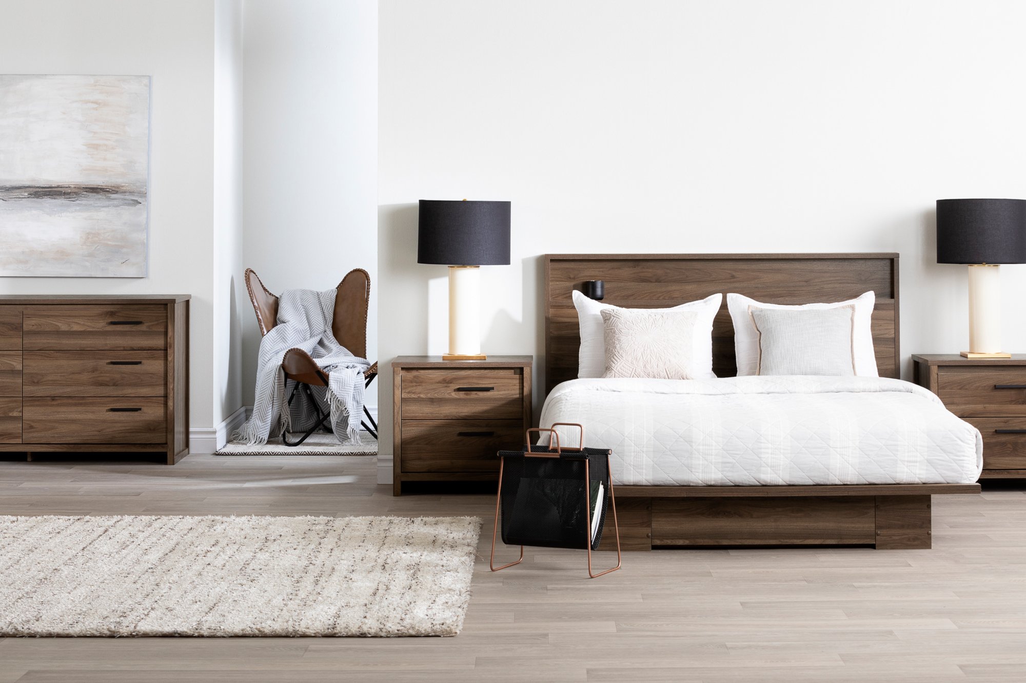 12746 Modern Natural Walnut Nightstand - Lensky-3