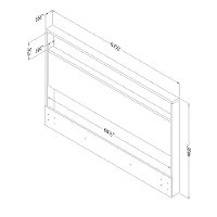 12748 Modern Natural Walnut Full-Queen Headboard - Lensky-5