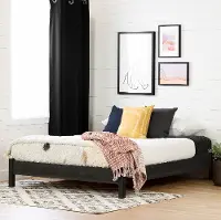 12749 Modern Gray Oak Queen Platform Bed - Lensky