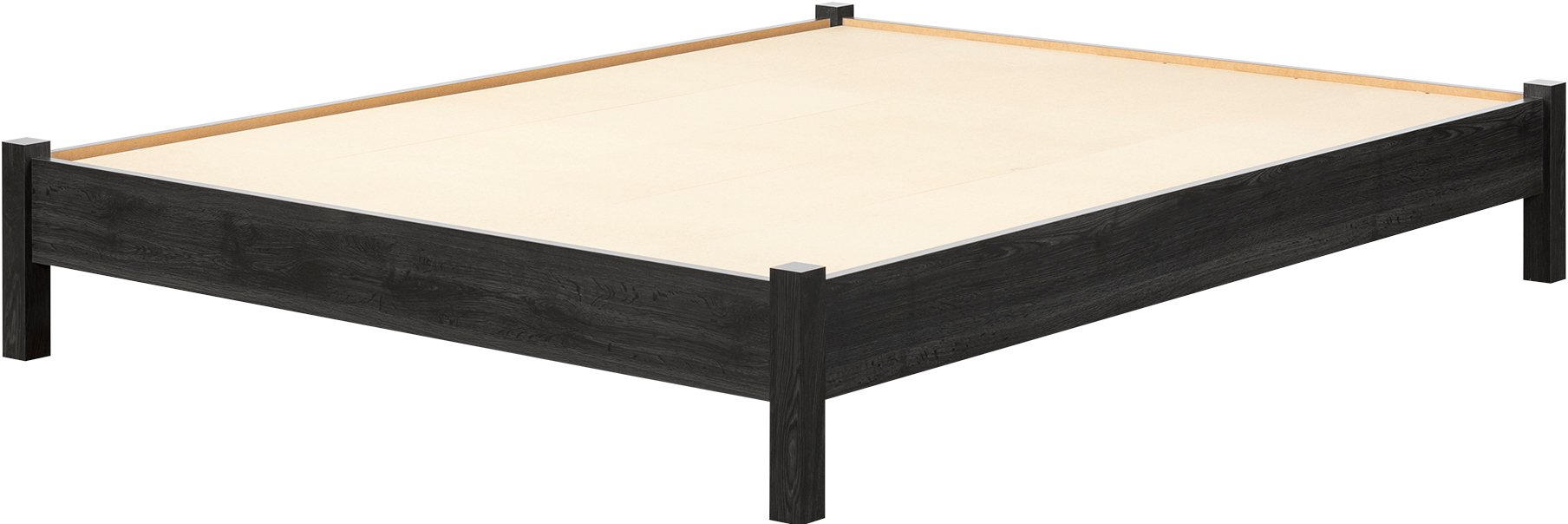 12749 Modern Gray Oak Queen Platform Bed - Lensky-4