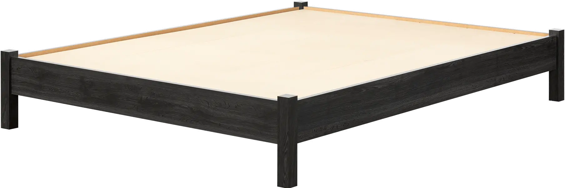 12749 Modern Gray Oak Queen Platform Bed - Lensky-4