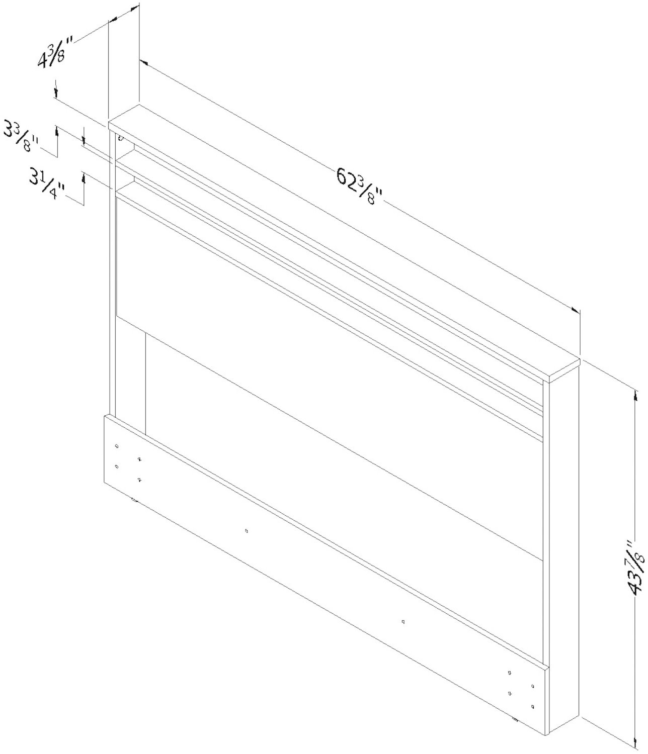 12753 Modern Gray Oak Full-Queen Headboard - Lensky-6
