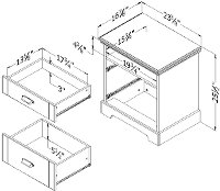 12757 Cottage Winter Oak White Nightstand - Lilak-7