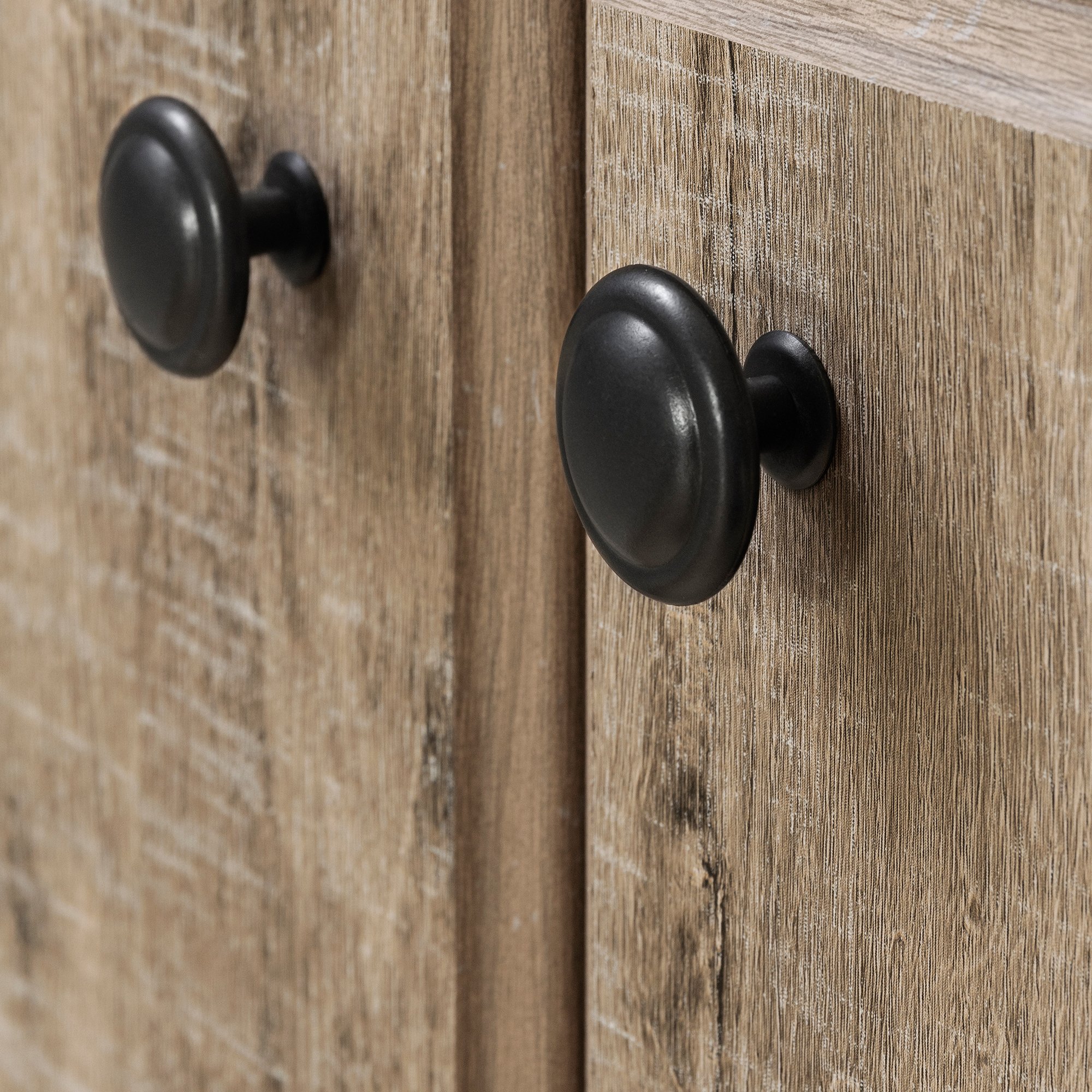 12949 Weathered Oak 4-Door Storage Cabinet - Morgan-3