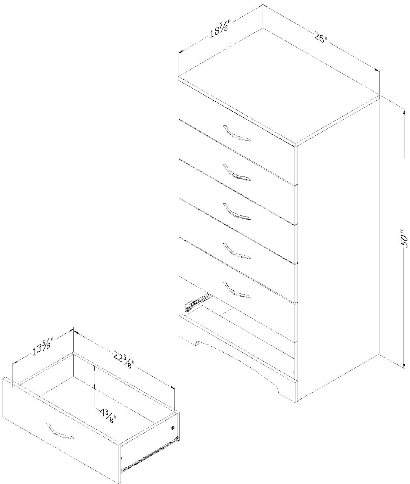12951 Contemporary Gray Oak Lingerie Chest - Step One-7