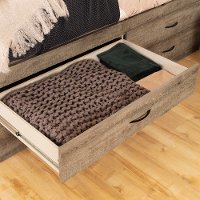 12953 Weathered Oak Full Storage Bed with 4 Drawers - Step One-2