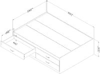12953 Weathered Oak Full Storage Bed with 4 Drawers - Step One-6