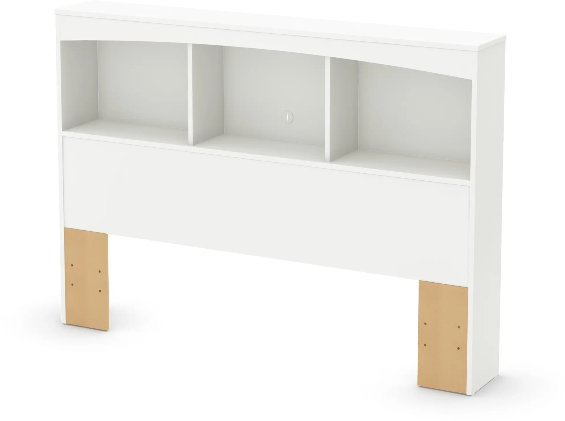 3160079 Step One White Full Bookcase Headboard-1