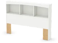 3160079 Step One White Full Bookcase Headboard