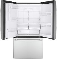 GYE22GYNFS GE 36 Inch French Door Smart Refrigerator - 22.08 cu. ft. Counter Depth, Fingerprint Resistant Stainless Steel-5