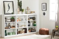 7250766C Pure White 3-Shelf Bookcase - Axess-3