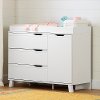 12681 Contemporary White Changing Table - Kanagane