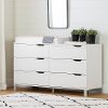 12679 Contemporary White 6-Drawer Changing Table - Kanagane