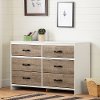 12499 Industrial Weathered Oak and White Dresser - Hankel