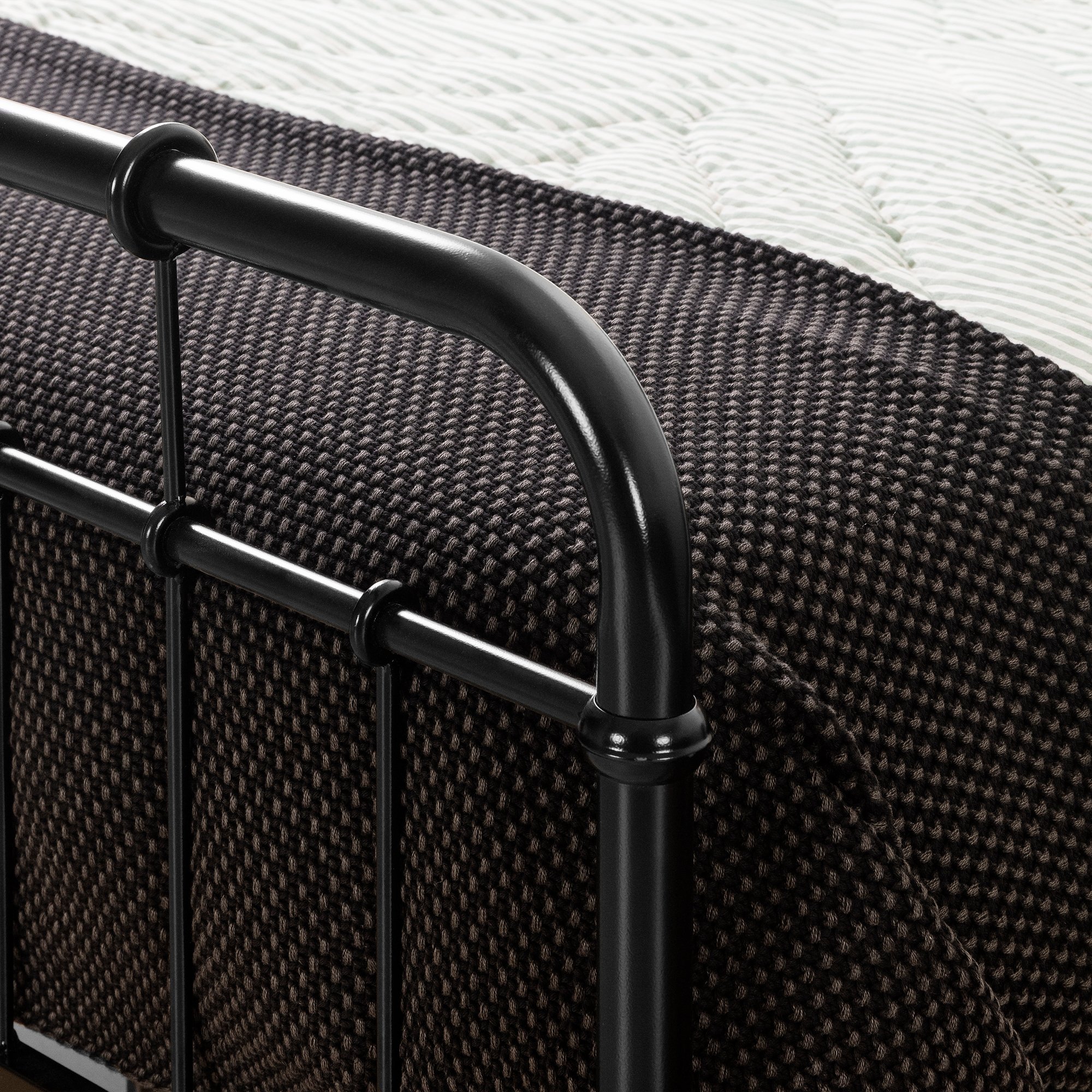 12773 Industrial Black Full Metal Bed - Hankel-2