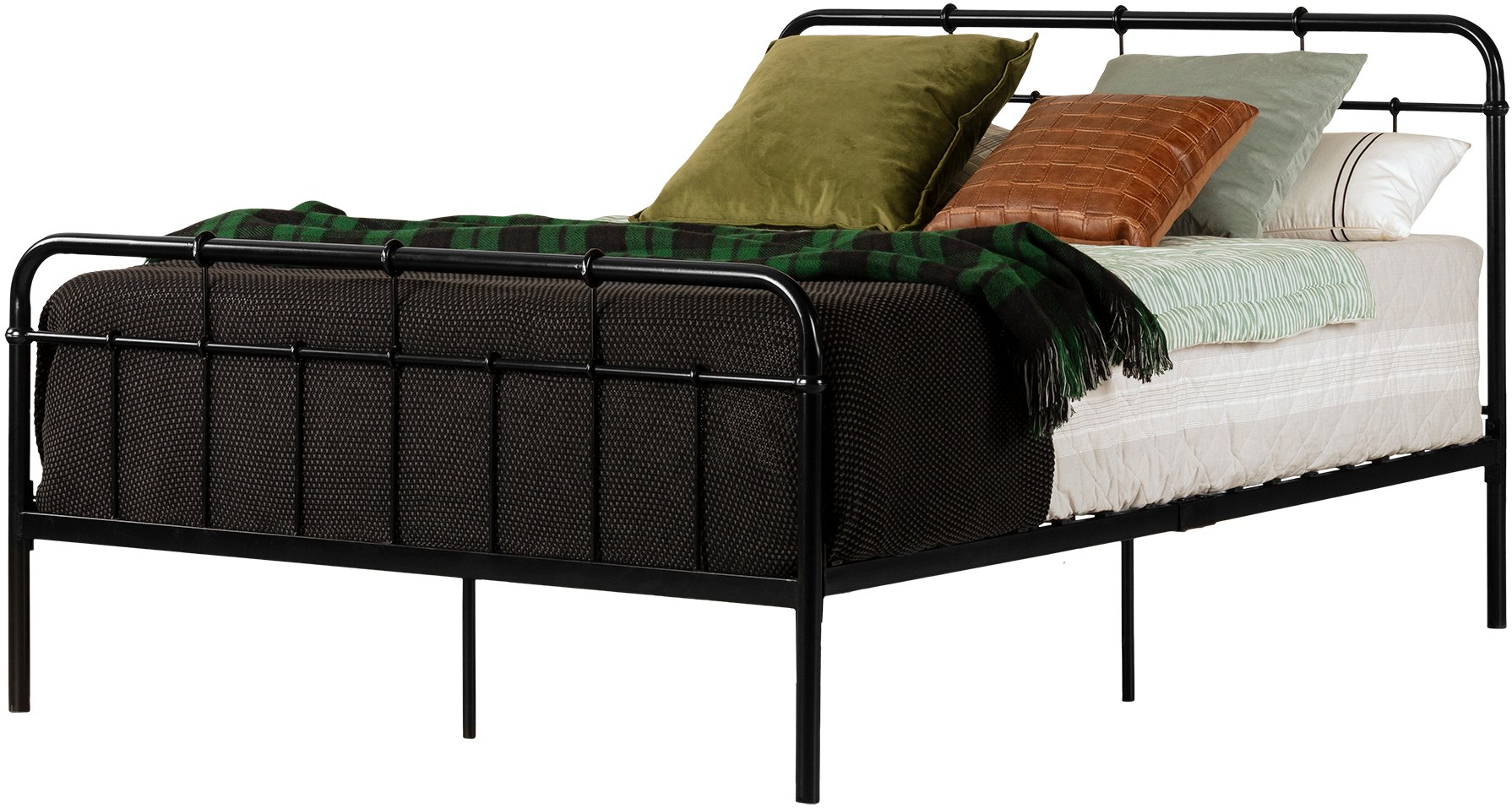 12773 Industrial Black Full Metal Bed - Hankel-4