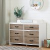 12502 Weathered Oak and White Changing Table - Hankel