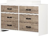 12502 Weathered Oak and White Changing Table - Hankel-5