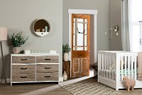 12502 Weathered Oak and White Changing Table - Hankel-6