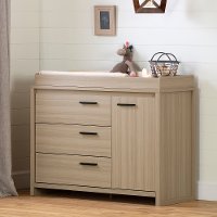 12510 Soft Elm Changing Table with Integrated Light - Lensky