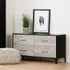 13001 Clearance Weathered Oak 4-Drawer Double Dresser - Valet