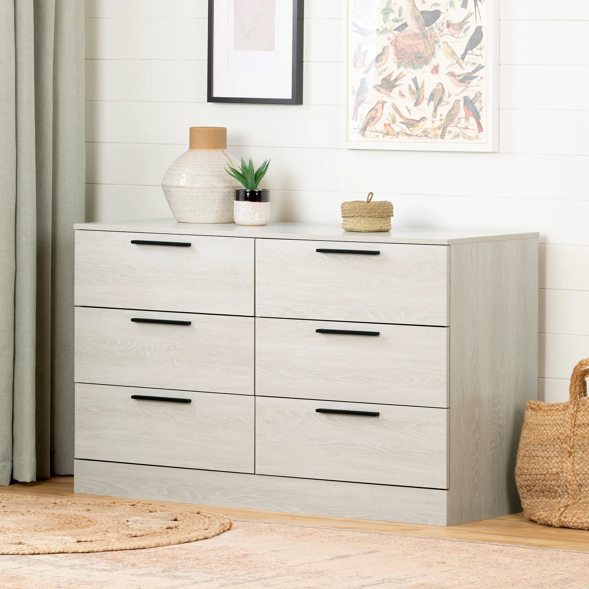 12987 Winter Oak White Oak 6-Drawer Dresser - Step One Essential-1