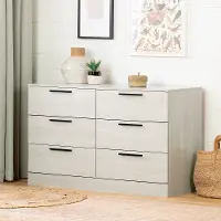 12987 Winter Oak White Oak 6-Drawer Dresser - Step One Essential